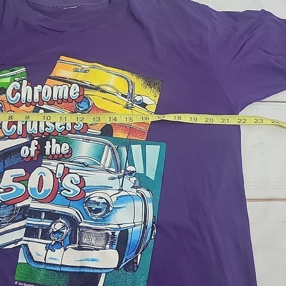 Sun Sportswear Vintage Single Stitch Chrome Cruisers of the 50s Purple Tee